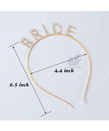 Golden Sparkling Rhinestone Bride Headband - Azure Zone Crystal Crown for Bachelorette Party - Buy Online on GoSupps.com