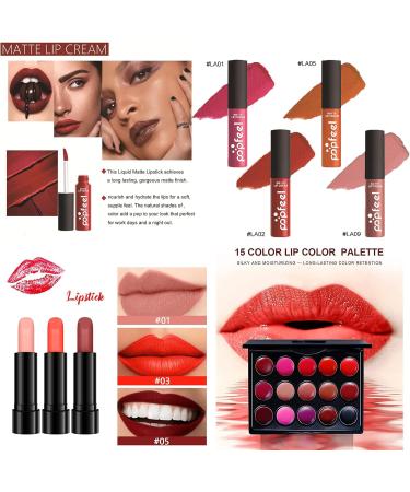30-Piece All-In-One Makeup Gift Set for Women - Pro Beauty Bundle with Eyeshadow, Blush, Lipstick, Concealer & More | Complete Makeup Kit for Beginners - KIT005 - Buy Online on GoSupps.com