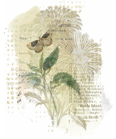 Greenery Overlay Rice Paper 8x10.5 inch - 6 Different Printed Mulberry Paper Images for Decoupage Crafts and Mixed Media Art - Buy Online on GoSupps.com