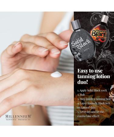 Millennium Tanning Solid Black 100x & Insanely Black 60x (13.5 oz) - Pack of 2 - Buy Online on GoSupps.com