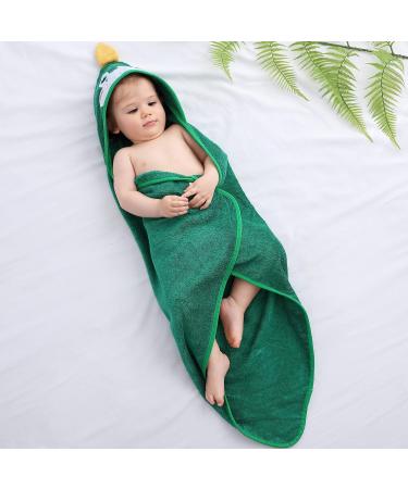 COOKY.D Bamboo Hooded Baby Bath Towel Dinosaur 75x75cm - Toddler Wearable Blanket for Boys and Girls - Buy Online on GoSupps.com