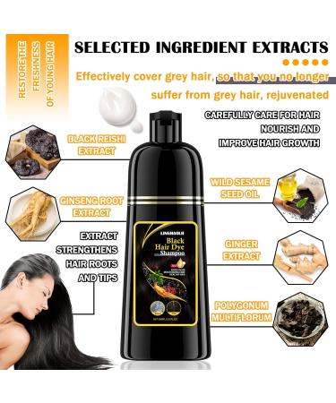 Black Hair Dye Shampoo for Gray Hair | Long Lasting 3 in 1 Hair Color for Men & Women - Buy Online on GoSupps.com