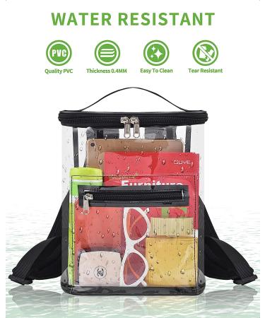 Girls' Heavy Duty Clear Backpack 12x12x6 - Stadium Approved Clear Lunch Bag with Adjustable Shoulder Strap - Buy Online on GoSupps.com