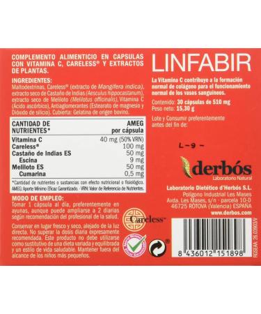  Derbos Nutricosmetics Dherbos Linfabir 30 Caps - Buy Online on GoSupps.com