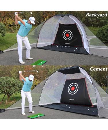 Galileo Sports Golf Barrier Net with 2 Packs Golf Mesh Side Net Attachment | 8.5x6ft Golf Cage Net with Triangle Side Wings | Barrier Wing Net for All Golf Nets - Buy Online on GoSupps.com