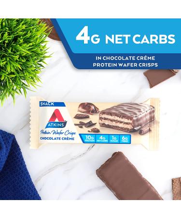 Atkins Chocolate Crme Protein Wafer Crisps - Keto Friendly (5 Count) - Buy Online on GoSupps.com