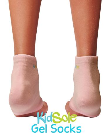 KidSole RX Gel Sports Sock for Kids | Heel Sensitivity & Plantar Fasciitis Relief | US Kid's Sizes 2-7 (Pink) - Buy Online on GoSupps.com