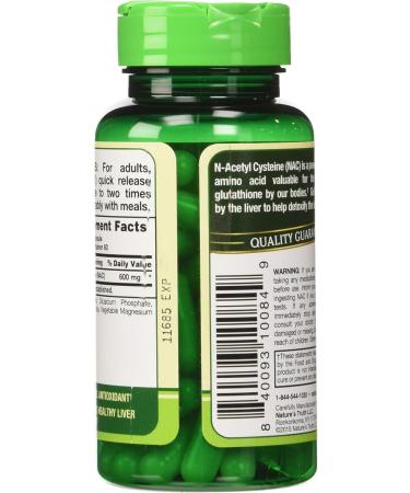 Nature's Truth NAC 600mg - 60 Count | N-Acetyl Cystine Extract - Buy Online on GoSupps.com