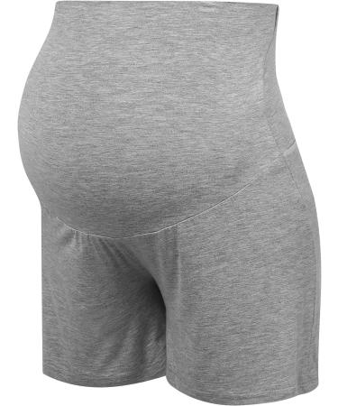 Amorbella Maternity Yoga Shorts - Women's Pregnancy Lounge Wear Pants (M Gray) - Buy Online on GoSupps.com