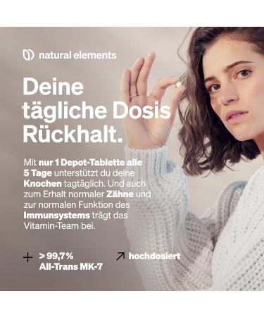 Buy Premium Vitamin D3 + K2 Depot - 180 Tablets | K2Vital | 5000 IU Vitamin D3 & 99.7% All-Trans K2-MK7 | High Dose Additive Free Made in Germany - Buy Online on GoSupps.com