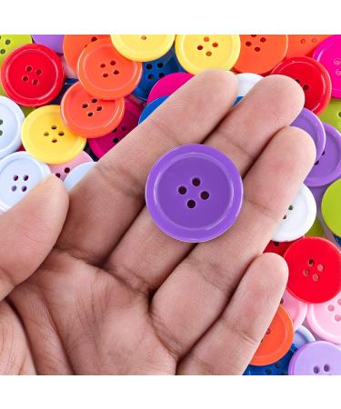 100 Pack 1 Inch Flatback Sewing Buttons for Arts, Crafts, Fashion Clothing - DIY Projects, Assorted Colors - Buy Online on GoSupps.com