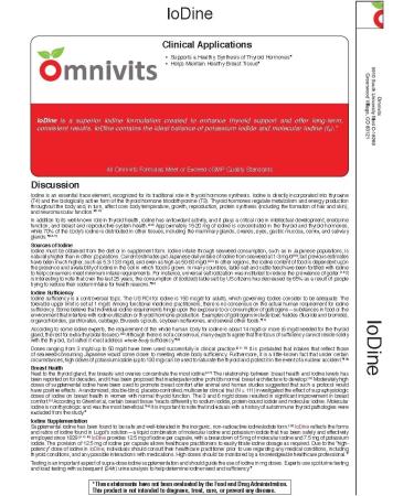 Omnivits Iodine Supra-Dose | 12,500 mcg Iodine Complex | Potassium Iodide & Molecular Iodine | 90 Vegetarian Capsules - Buy Online on GoSupps.com