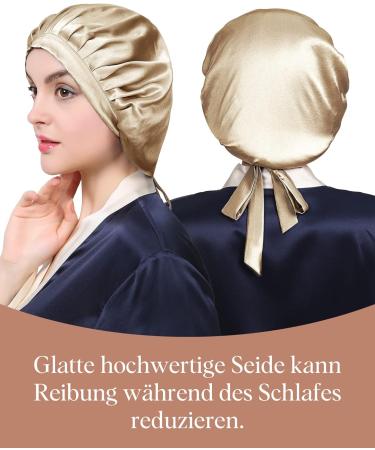 LilySilk 100% Pure Mulberry Silk Sleep Cap for Women - 19 Momme Natural Bonnet for Hair Care & Sleeping - Soft Silk Hair Wrap in Coffee - Buy Online on GoSupps.com