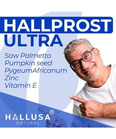 Hallusa Natural Hallprost Ultra 60 Capsules Prostate Supplements for Men Potent Saw Palmetto for Men Pygeum Pumpkin Seeds Prostate Formula - Buy Online on GoSupps.com
