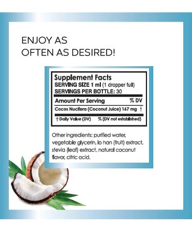 Pure Inventions Coconut Water Infusion Drops - No Sugar, Calories, or Artificial Sweeteners - 500 Servings - 16oz Family Size Bottle - Buy Online on GoSupps.com