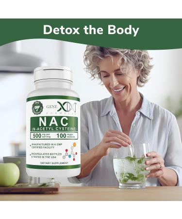 Buy GENEX NAC 500mg - N-Acetyl Cysteine for Liver Health | Non-GMO Gluten Free Vegan (100 Capsules) - 3 Month Supply - International Shipping Available - Buy Online on GoSupps.com