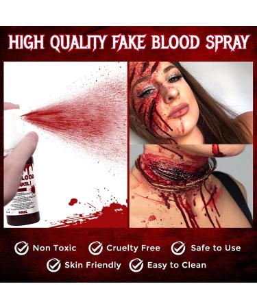 Buy Halloween SFX Makeup Kit - Special Effects Makeup Scar Wax Fake Blood & Stipple Sponges - Realistic Blood Red for International Shipping - Buy Online on GoSupps.com