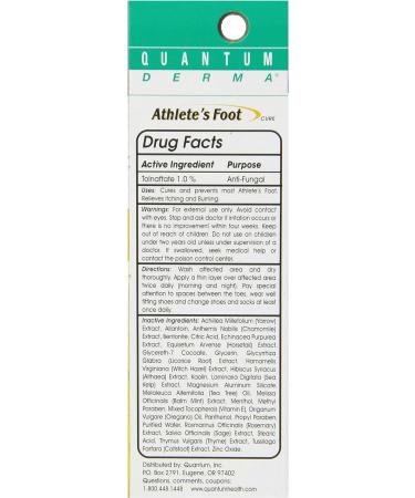 Quantum Derma Athlete's Foot Cure 21g - Fast-Acting Relief for Athletes Foot - Buy Online on GoSupps.com