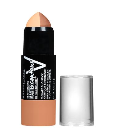 Maybelline New York Makeup Facestudio Master Contour V-Shape Duo Stick  Medium Shade Contour Stick  0.24 oz