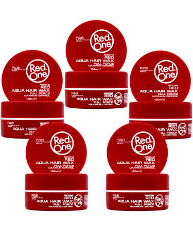 RedOne Red Aquatic Styling Wax 150ml | Edge Control | Hair Gel Wax | Ultra Hold | Hair Wax for Men and Women | Strawberry Scent | Maximum Control | Pack of 5
