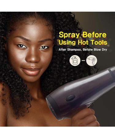 BEAUT E SEOUL Heat Protectant for Curly Hair - Nourishing Argan & Black Seed Oil, 10oz - Buy Online on GoSupps.com