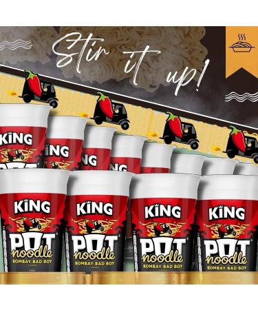 Noodles Multipack of 12 With Pot Noodle King Pot Bombay Bad Boy 12x 114g - Quick and Easy Ready Meals and Snacks - Buy Online on GoSupps.com