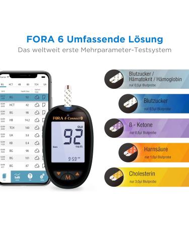 FORA Uric Acid Meter Bundle - 10 Test Strips & Lancing Devices for Accurate Monitoring | International Shipping Available - Buy Online on GoSupps.com