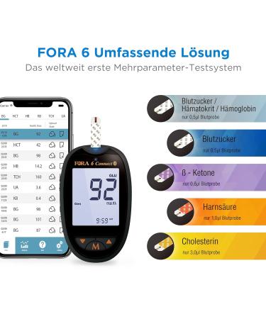 FORA Uric Acid Meter Bundle - Includes 10 Test Strips & 10 Lancing Devices | International Shipping Available - Buy Online on GoSupps.com