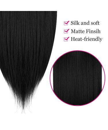 Buy Hidden Halo Hair Extensions - Invisible Wire Curly & Straight Synthetic Hair 22 Inch Dark Black - Pack of 1 - Buy Online on GoSupps.com
