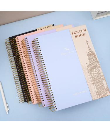 8.5x11 Hardcover Sketchbook for Adults & Kids - 120 Sheets Premium Paper Spiral Sketch Book for Drawing - Blue | Art Supplies Notebook - Buy Online on GoSupps.com
