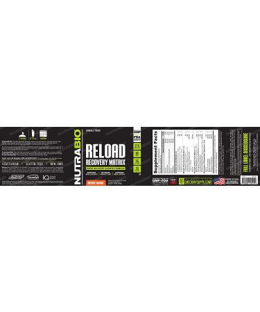 NutraBio Labs Reload Recovery Matrix - Orange Mango 1.83 lb | Premium Post-Workout Supplement - Buy Online on GoSupps.com
