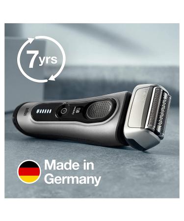 Braun Series 8 8417s Electric Razor for Men - Foil Shaver & Precision Beard Trimmer - Galvano Silver - Buy Online on GoSupps.com