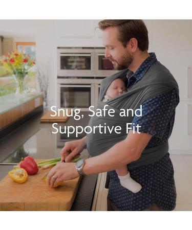 Izmi Baby Wrap | 2020 Award-Winning Soft Bamboo Material | Adjustable with 2 Carrying Positions | UK Hip Healthy Design | Slate - Buy Online on GoSupps.com