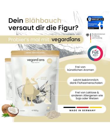 Buy Vegardians Vegan Protein Powder Coconut (900g) - Creamy Delicious Soy & Wheat Free - Innovative Plant-Based Protein - Buy Online on GoSupps.com