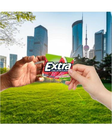 Extra Sugar Free Gum Sweet Watermelon 15 Stick Slim Pack (Pack of 10) by Extra Foods  - Buy Online on GoSupps.com