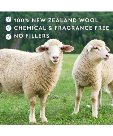 Wool Dryer Balls 6-Pack XL Size - 100% New Zealand Wool - Reusable, Handmade Fabric Softener for Wrinkle Reduction and Faster Drying - White - Buy Online on GoSupps.com