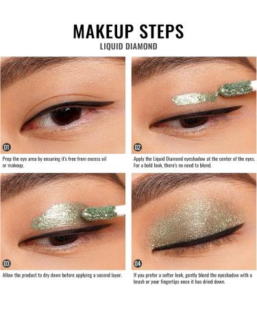 Oulac Liquid Glitter Eyeshadow - Metallic Mossy Green with Gold Sparkle | Vegan & Cruelty-Free | 5.4g Wreath Nebula - Buy Online on GoSupps.com