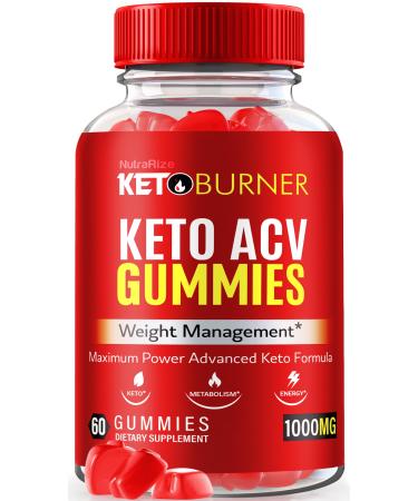 NutraRize Keto Burner Keto ACV Gummies for Weight Loss All Natural Keto Plus Apple Cider Vinegar Gummy Advanced Keto Formula Official Brand Reviews (60 Gummies)
