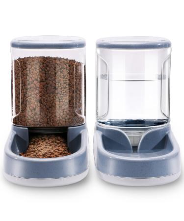 LeYoMiao Automatic Pet Feeder Medium and Small Pet Automatic Food Feeder and Drinker Set 3.8 L, Dog Travel Supplies Feeder and Drinker Cat Rabbit Pet Animal food feeder +waterer
