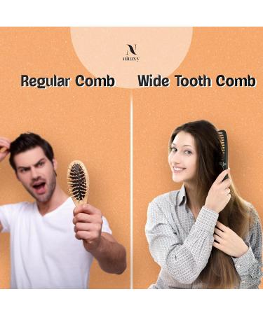 Nimxy Pink Wide Tooth Comb for Curls 3 Pcs - Curl Comb with Comfortable Handle for Detangling Medium to Long Wet and Wavy Hair - hairdressing & Styling Comb (3Pc Black Wide Tooth) - Buy Online on GoSupps.com