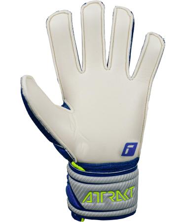 Reusch Boys Attract Junior Unisex Goalkeeper Gloves - Outdoor Seam Cut Solid Surface All Field Surfaces Size 5 - Vapor Gray/Deep Blue - Buy Online on GoSupps.com