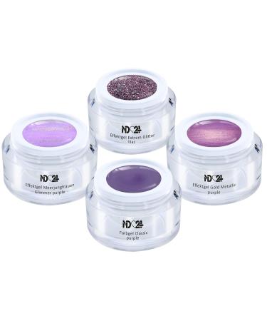 Purple Fame Collection Set - Color Effect Gel for Gel Nails - Made in Germany (4 x 5ml) | International Shipping Available - Buy Online on GoSupps.com