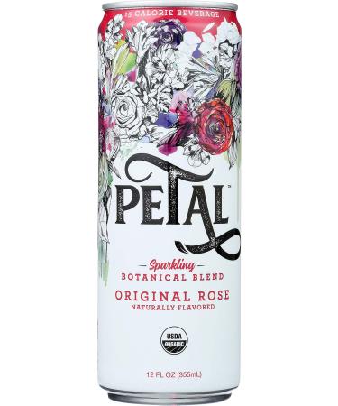 Petal Sparkling Water, Original Rose, 12 Ounce Can (Pack of 12) Original Rose 1 Count (Pack of 12)