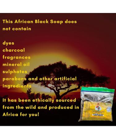 Organic Raw African Black Soap Powder - Natural Skin Care Hair Care & Detox | Buy Online Worldwide - Buy Online on GoSupps.com