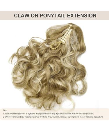 Shop Dcbaboo 45cm Wavy Ponytail Extension Sandy Blonde & Bleaching Blonde Clip-In Braid | Synthetic Curly Hair Extensions (150g) - Buy Online on GoSupps.com