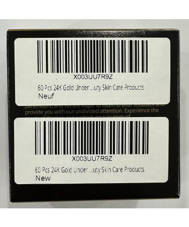 60 Pcs 24K Gold Under Eye Patches - Collagen Gel Mask for Dark Circles & Puffiness Treatment | Hydrating Eye Pads for Wrinkles & Bags | Women & Men Beauty Care - Buy Online on GoSupps.com