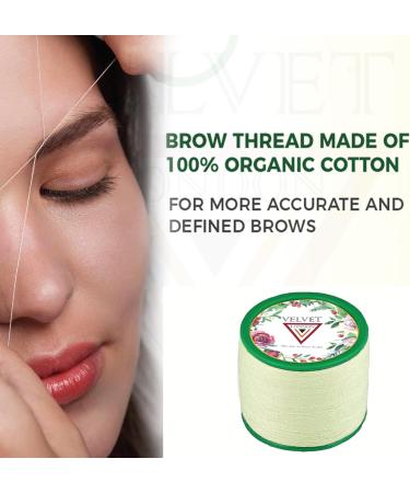 Velvet London Cotton Eyebrow Threading Thread Antiseptic and chemical free Eyebrow Threading Thread for sensitive skin to remove hair from upper lip chin and forehead (6pk) - Buy Online on GoSupps.com