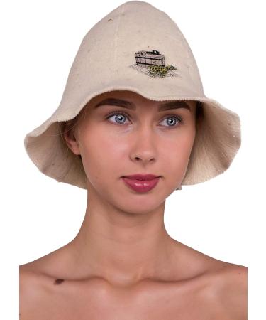 Ger3as 100% Wool Sauna Hat with Embroidery | Premium Quality Bath & Wellness Hat for Men & Women - International Shipping - Buy Online on GoSupps.com