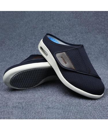 Orthopedic Diabetic Slippers for Women & Men - Extra Wide Indoor Shoes for Elderly Edema, Lightweight Cushioned Design - Blue, Size 8.5 - Buy Online on GoSupps.com