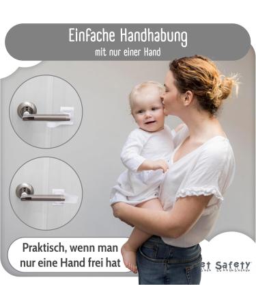 Sweet Safety Baby Door Lock | T V Certified Child Lock | No Screws No Drilling | White Door Jack Lock for Handles - Buy Online on GoSupps.com